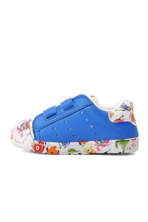 Saks Blue Velcro Baby Sneakers BN-30844 B