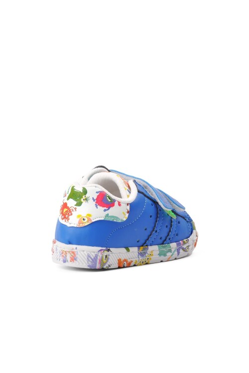 Saks Blue Velcro Baby Sneakers BN-30844 B