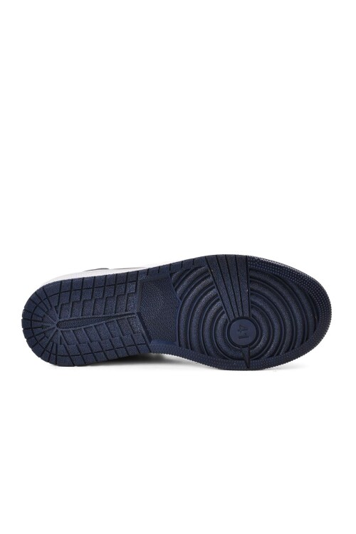 حذاء رياضي رجالي من الجلد الصناعي باللون الأزرق الداكن PO-10300 M