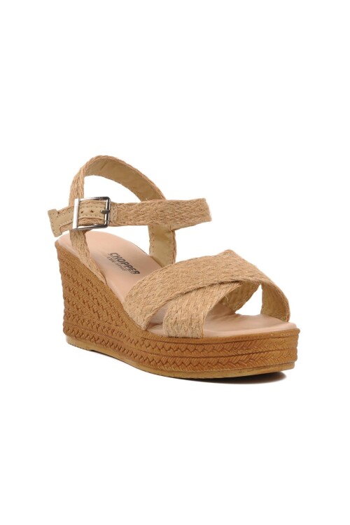 صندل مسطح نسائي بيج 22658 Z