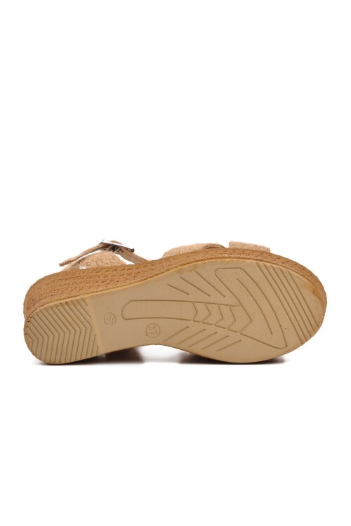 صندل مسطح نسائي بيج 22658 Z