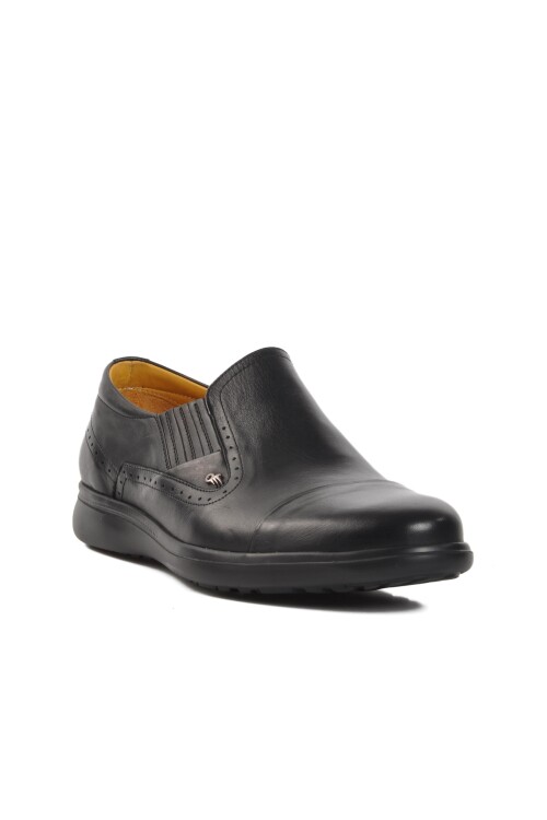 Siyah Hakiki Deri Ortopedik Erkek Casual Ayakkabı 341802 M