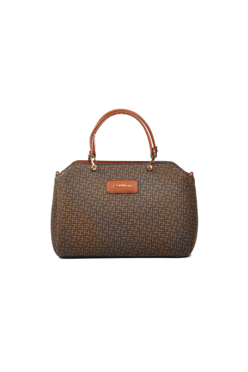 ForelliKahve Suni Deri Kadın Omuz Çantası 4A08 Çanta