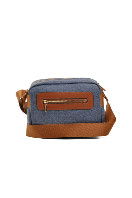 Navy Blue Faux Leather Womens Shoulder Bag 4A52 Bag