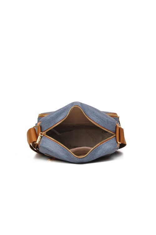 Navy Blue Faux Leather Womens Shoulder Bag 4A52 Bag