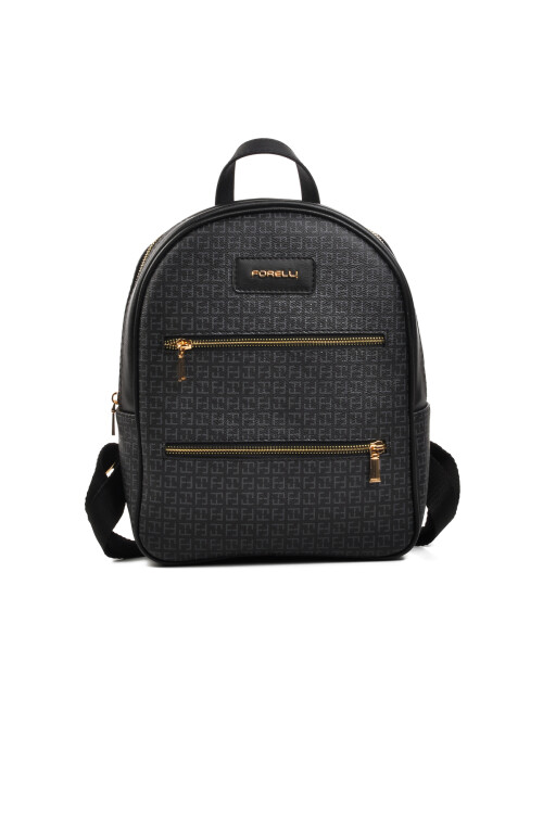 Black Faux Leather Womens Shoulder Bag 4A72 Bag