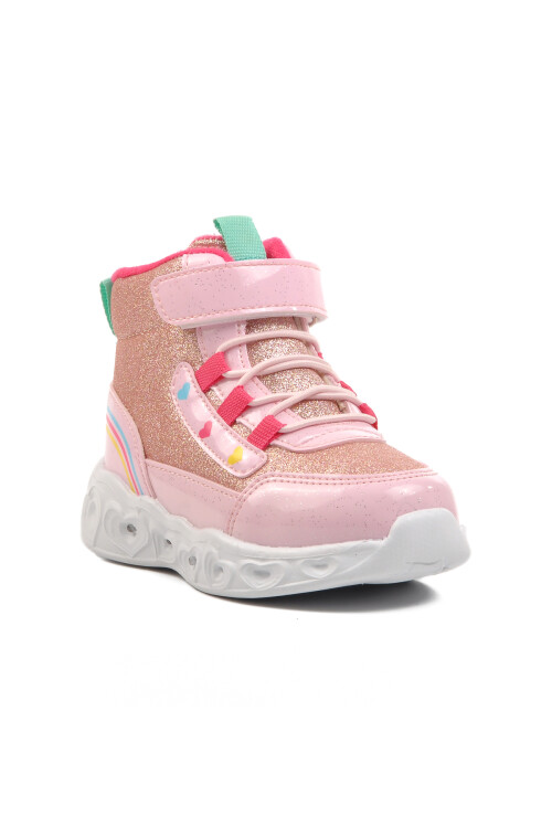 Pudra Cırtlı Işıklı Hafif Kız Çocuk Bot Kids B