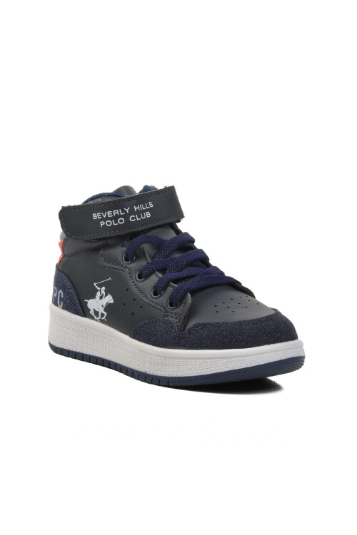 Navy Blue Kids Hi Sneaker PO-10303 P