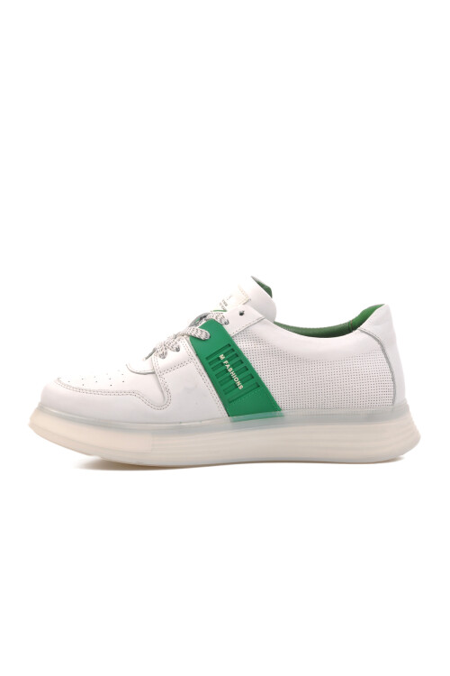 White-Green Mens Casual Shoes 152-17266 M