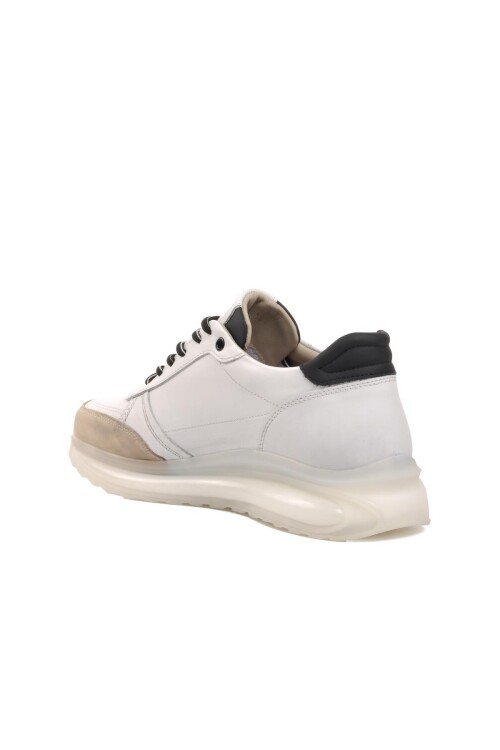 White Genuine Leather Mens Casual Shoes 152-17389 M