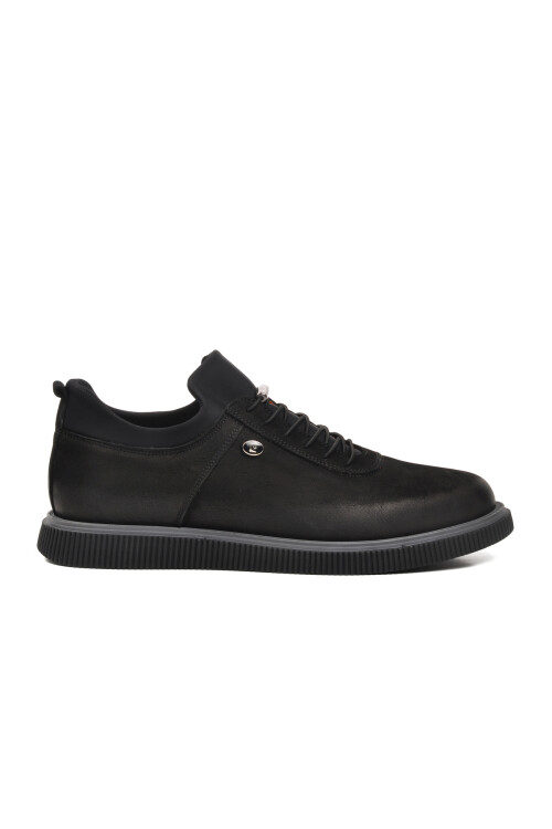 Black Nubuck Mens Casual Shoes 61896 M