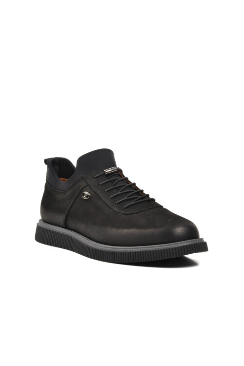 Black Nubuck Mens Casual Shoes 61896 M