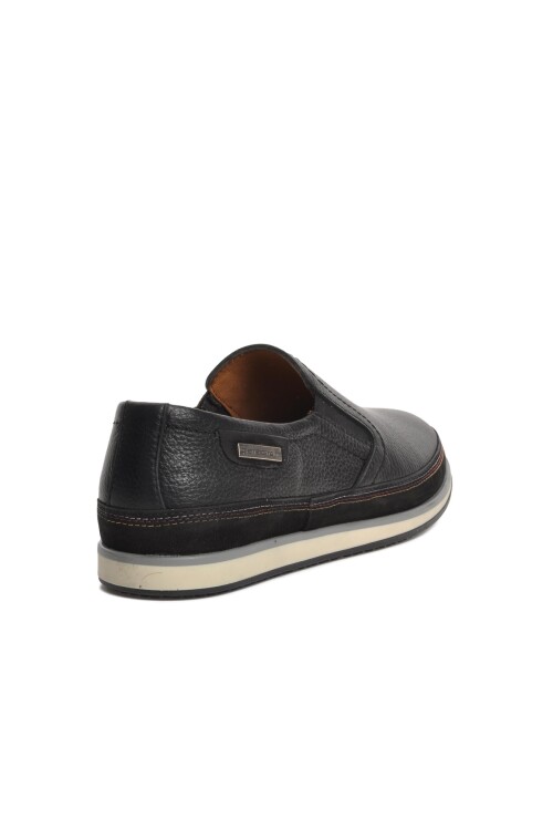 Black Floter Genuine Leather Mens Casual Shoes 62332 M