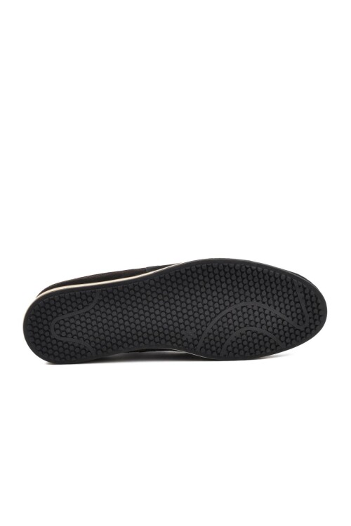 Black Genuine Leather Mens Casual Shoes 62333 M
