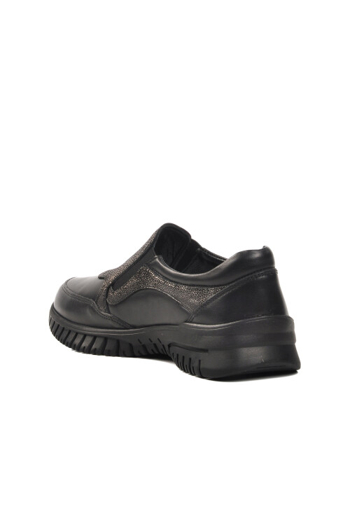 Black Genuine Leather Womens Casual Shoes 045 Z