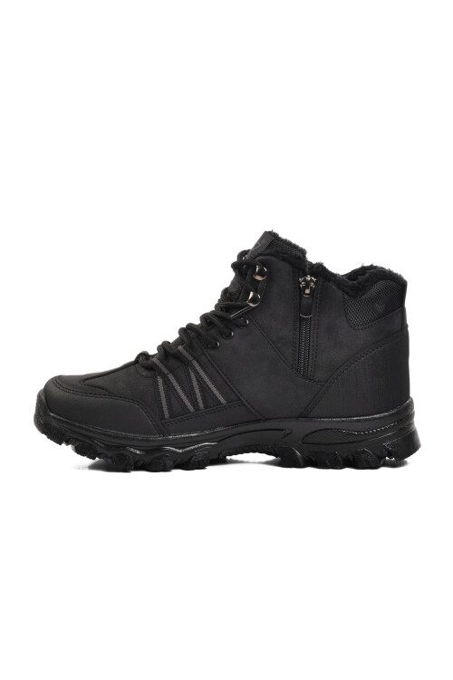 Black Fur Lined Mens Outdoor Boots K8 M