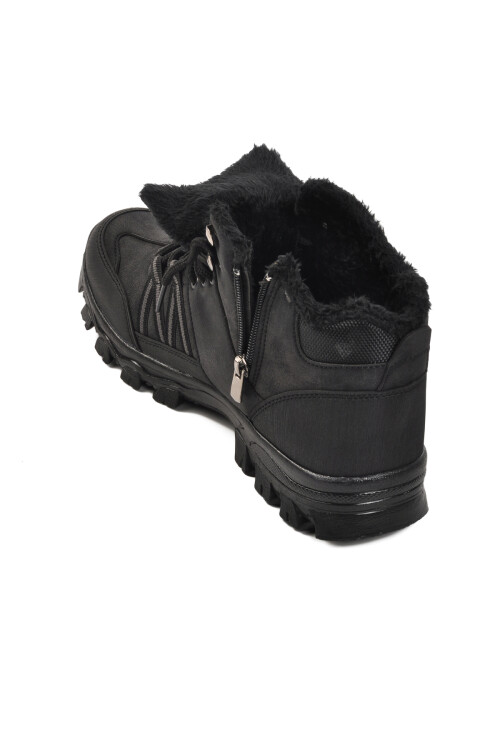 Black Fur Lined Mens Outdoor Boots K8 M