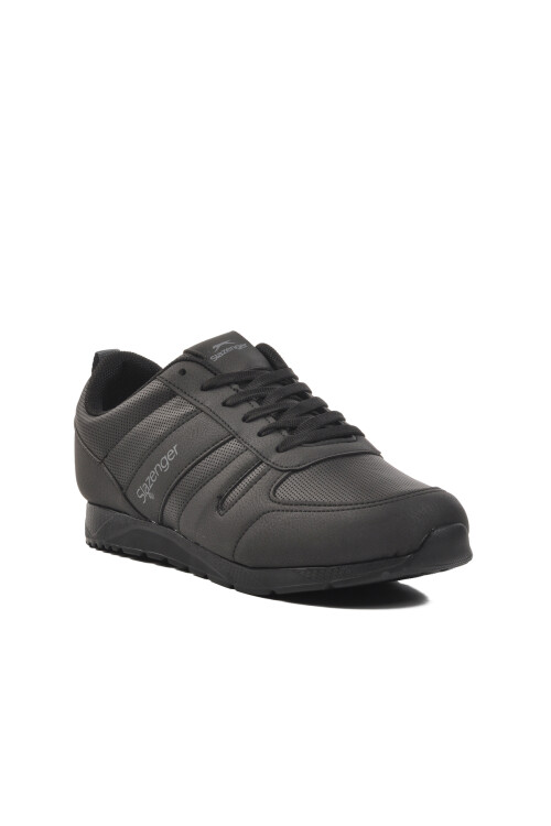 Siyah Bağcıklı Hafif Esnek Erkek Spor Ayakkabı Elraen M