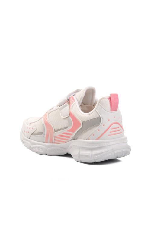 حذاء رياضي للأطفال باللونين الأبيض والوردي من كيندال إف