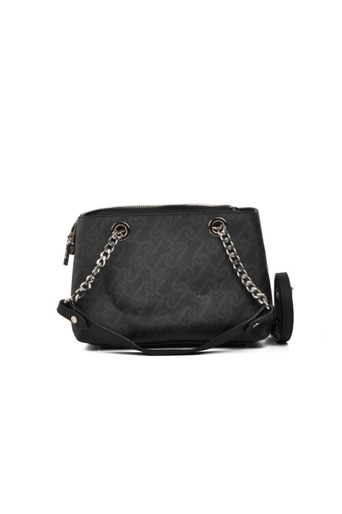 حقيبة كتف نسائية سوداء من يو إس بولو US24123