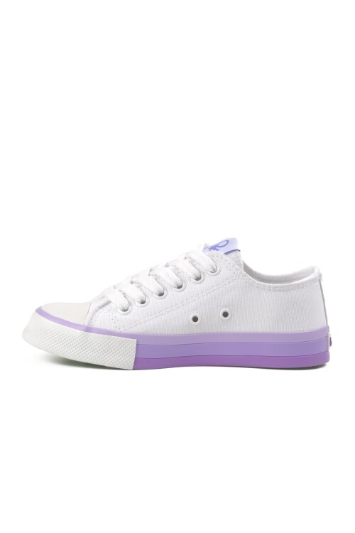 White-Lilac Womens Sneakers BN-30176 G