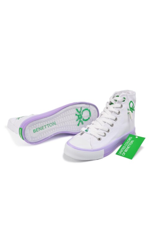White-Lilac Womens Sneakers BN-30189 G