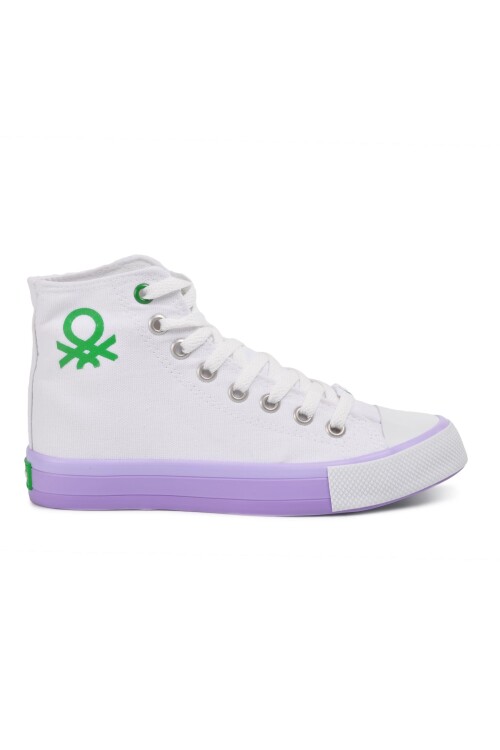 White-Lilac Womens Sneakers BN-30189 G