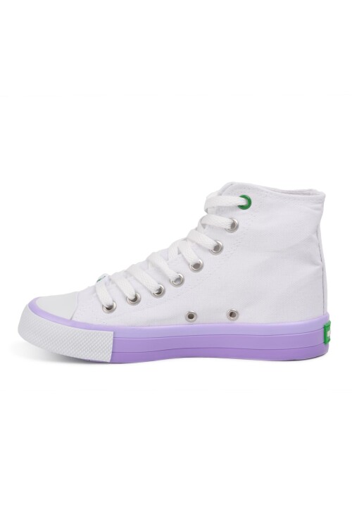 White-Lilac Womens Sneakers BN-30189 G