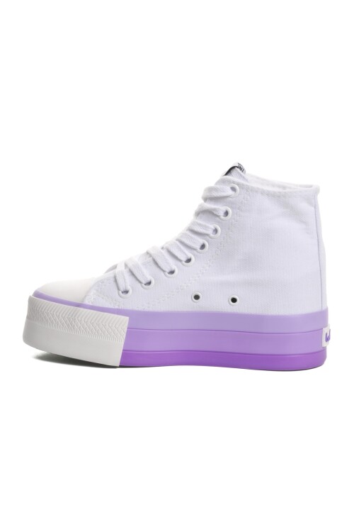 White-Lilac Womens Sneakers BN-30944 G