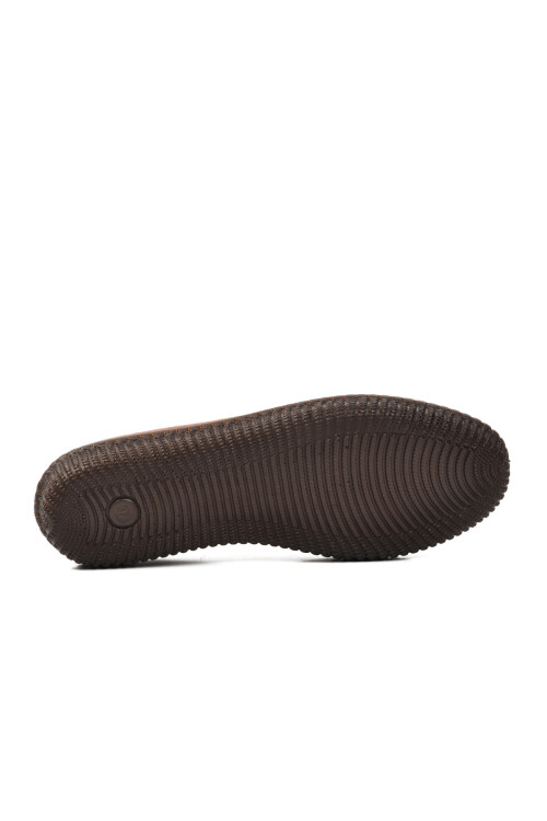 حذاء كاجوال نسائي تشريحي من الجلد الطبيعي باللون البني 7232 Z