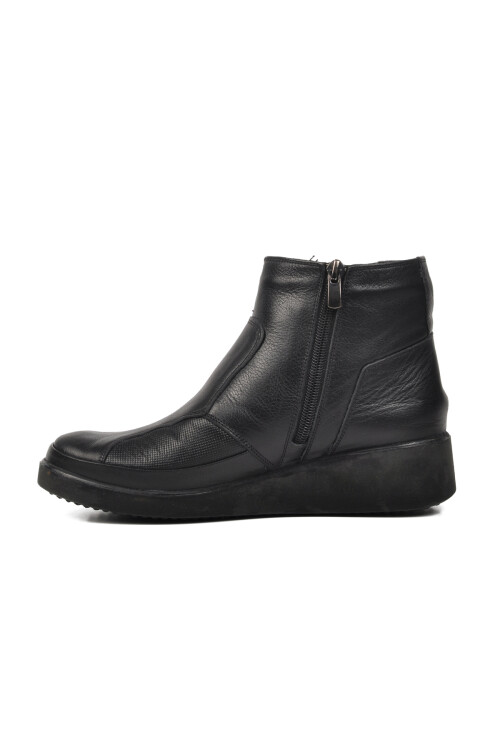 Black Genuine Leather Womens Boots 7690-2 Z