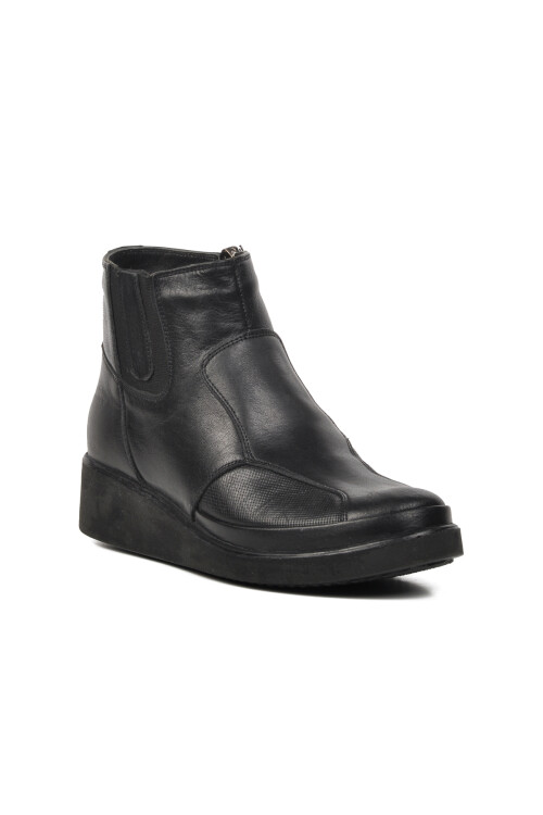 Black Genuine Leather Womens Boots 7690-2 Z