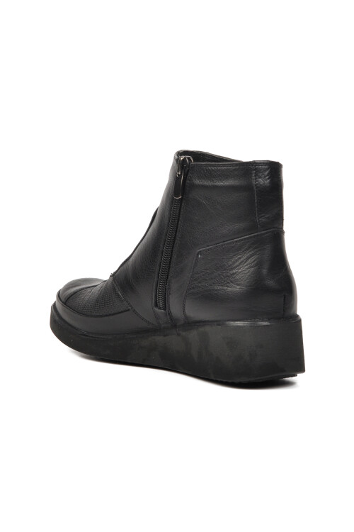 Black Genuine Leather Womens Boots 7690-2 Z