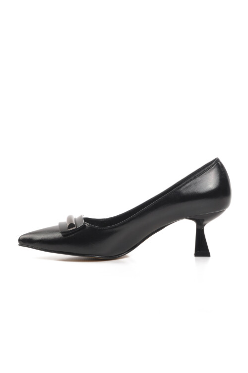 Black Skin Womens High Heel Shoes 357101 Z