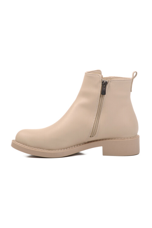 Beige Fleece Lined Womens Boots 224554 Z