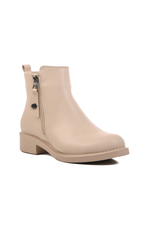 Beige Fleece Lined Womens Boots 224554 Z