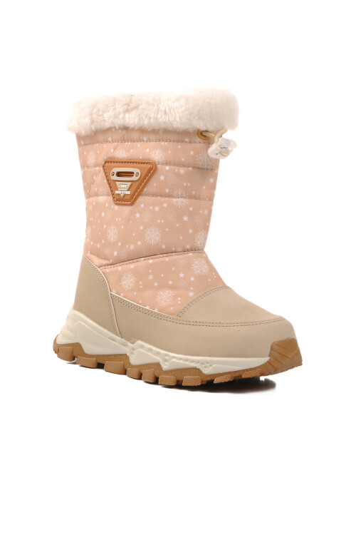 Beige Fleece Inside Girls Boots Sidney P