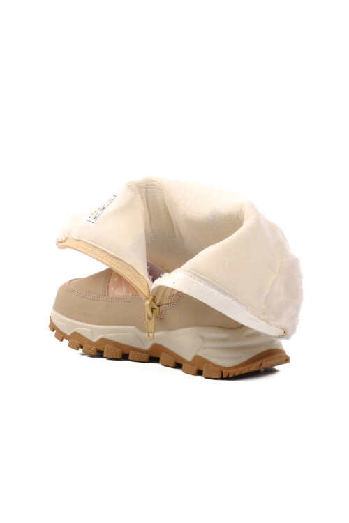 Beige Fleece Inside Girls Boots Sidney P