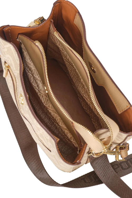 حقيبة كتف وحقيبة يد نسائية بيج US24529