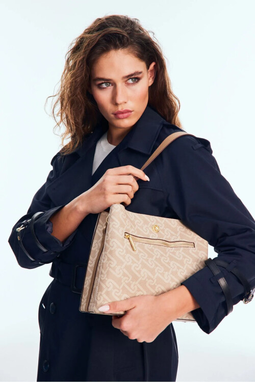 قاعدة. بولو أسن.حقيبة كتف وحقيبة يد نسائية بيج US24529