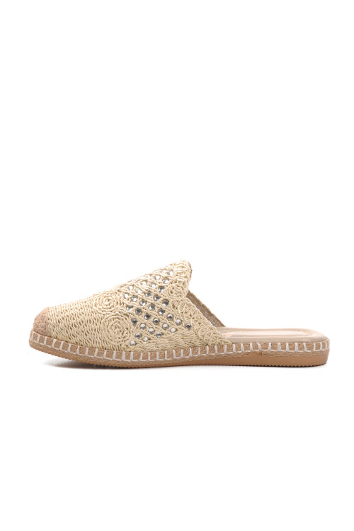 Bej Örme Hafif Triko Kadın Terlik 542023 Z