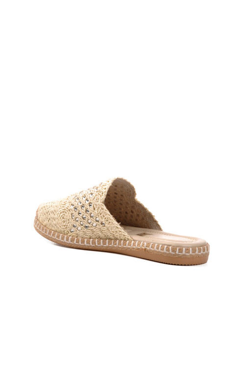 Bej Örme Hafif Triko Kadın Terlik 542023 Z