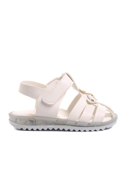 White Baby Flat Sandals Ayakmod Arz 9100 B