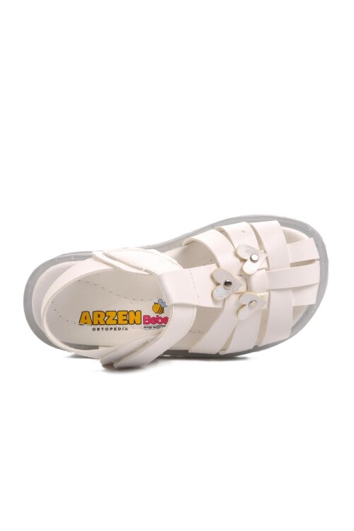 White Baby Flat Sandals Ayakmod Arz 9100 B