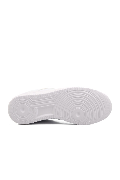 White Lace-Up Unisex Sneakers 042 G