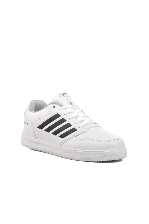 White-Black Lace-Up Unisex Sneakers 074 G