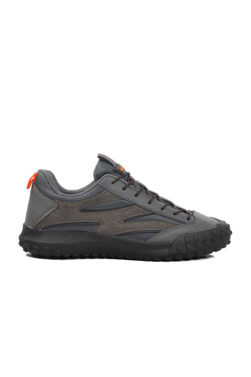 Grey Laced Mens Outdoor Shoes 2036 M