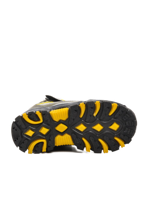 Khaki Velcro Kids Outdoor Boots Leo P