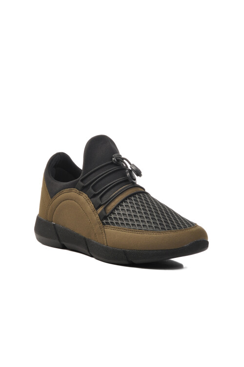 Khaki Elastic Ankle Sneakers 2015 M