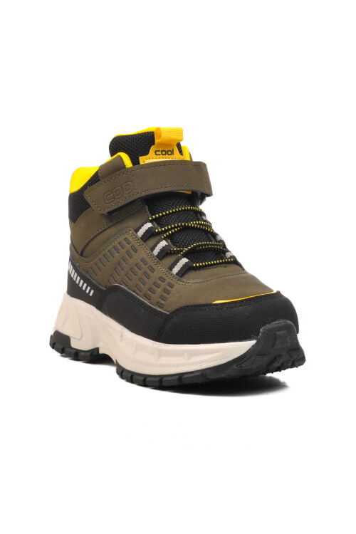 Khaki Polyurethane Kids Outdoor Boots Tiger F